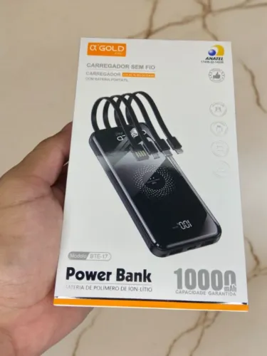 Carregador Portátil sem Fio Power Bank - BTE-17 A?Gold an10