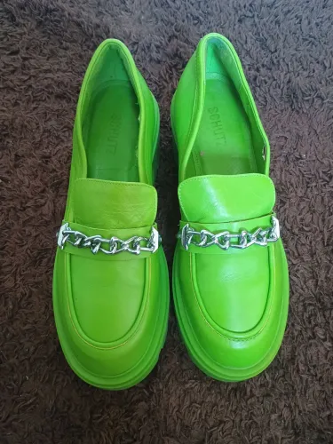 Mocassim Tratorada Schutz Couro Legítimo Verde