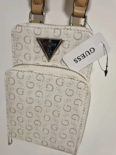 Bolsa Guess Elwood Mini - Off White - Original - Nova (Etiqueta)