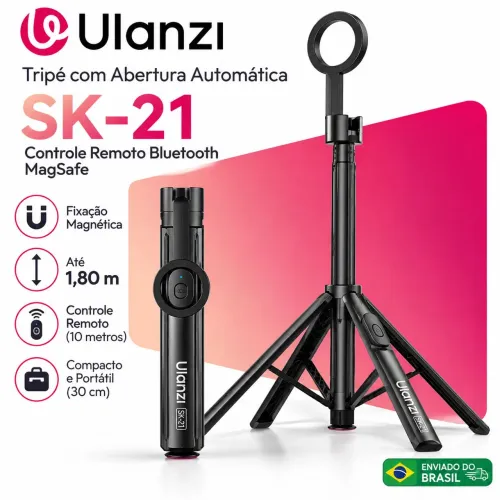 Tripé Ulanzi SK21 Magnético 1,80m Abertura Automática