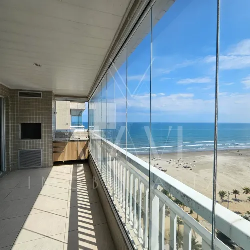 Apartamento 2 Dormitórios Vista Mar para Locação em Aviação, Praia Grande/SP