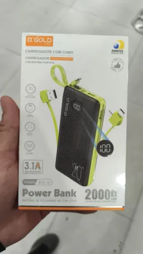 Carregador portátil r$ 20.000 mah