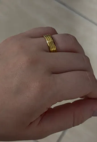 Aliança banhada a ouro 18k
