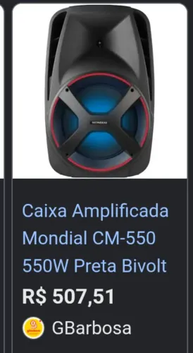 Caixa de som mondial
