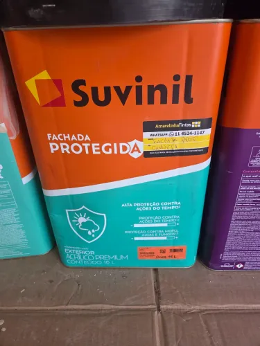 Lata de Tinta Suvinil Fachada Protegida ( 16L ) Na cor Camurça - Fechada