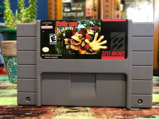 Fita de Super Nintendo Sne Donkey Kong 1 e 3