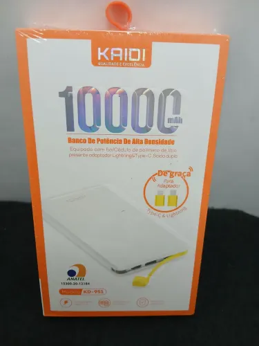 BATERIA PORTÁTIL POWER BANK KAIDI 10.000mAh * NOVO *