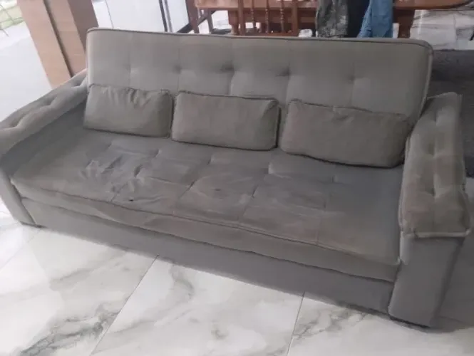 Sofá Cama retrátil Cinza