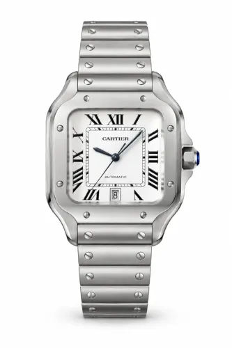 Relógio Cartier Santos Large Branco 39,8 mm - Linha C Automático - TOP