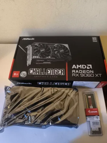 Kit pc gamer AMD radeon RX 9060 XT 8GB + Memória ram 16GB DDR4 keepdata