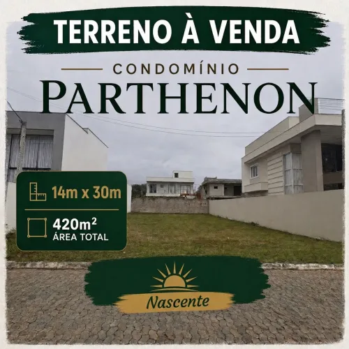 Terreno Nascente no Condomínio Parthenon Park Residence - 420m² - Próximo à Área de Lazer