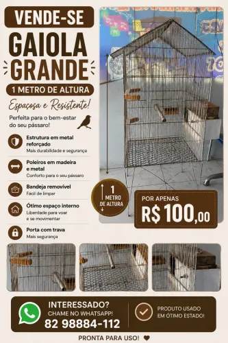 Vende-se gaiola 