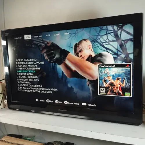 Tv 32 mais Ps2 tunado 60 jogos