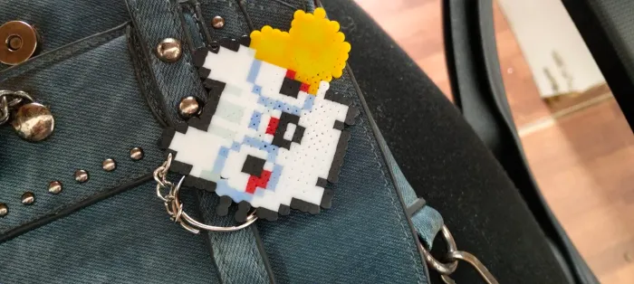 Chaveiro personalizado hama beads