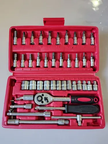 Maleta de Ferramentas - chave de Catraca 1/4" , bits, soquetes