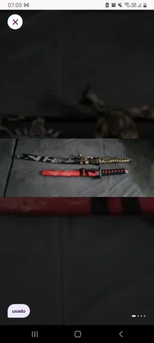 Katana +Tanto (decoração)
