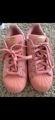 Tênis Adidas original Superstar coral TAM 34