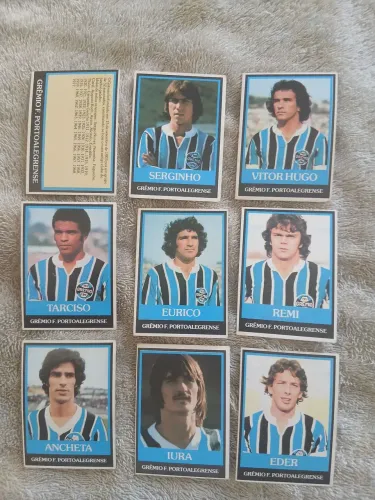 Lote de cards ping pong futebol Grêmio