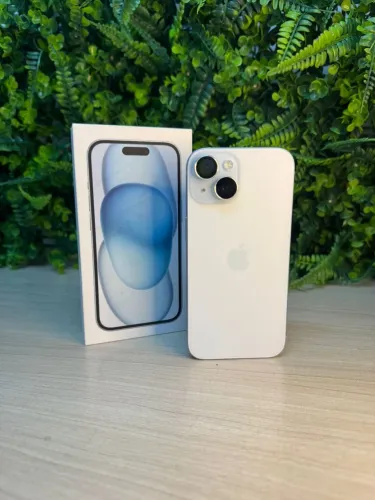 iPhone 15 128GB Cor azul 87% saúde 3 meses de garantia