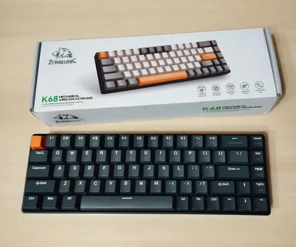 Teclado mecânico SEM FIO bluetooth K68 Ziyoulang