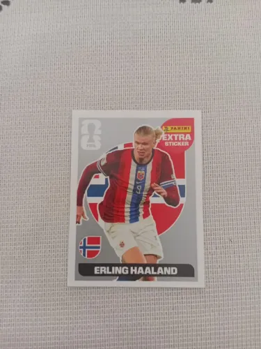 Figurinha extra sticker prata erling haaland