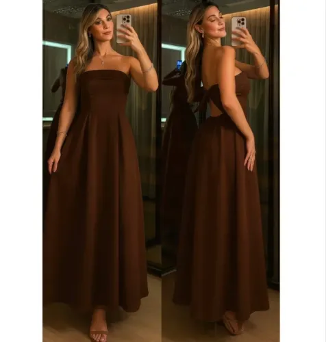 Vestido longo com bojo 
