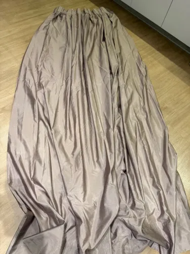 Cortina fendi em shantung de seda 