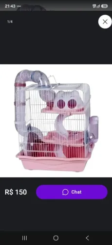 Gaiola Hamster rosa 190