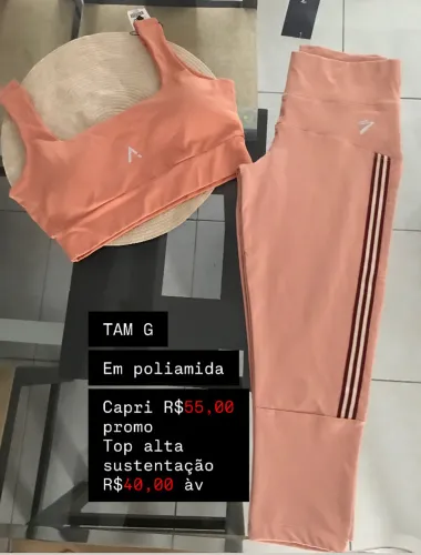 Roupa fitness academia feminina top e capri