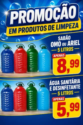 Produtos de limpeza promoção