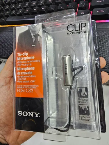 Microfone de Lapela Sony ECM-CS3 Original