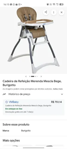 Cadeira alimentação Burigotto merenda