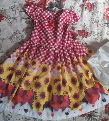 Vestido Festa Junina Infantil + Anágua - LINDO!