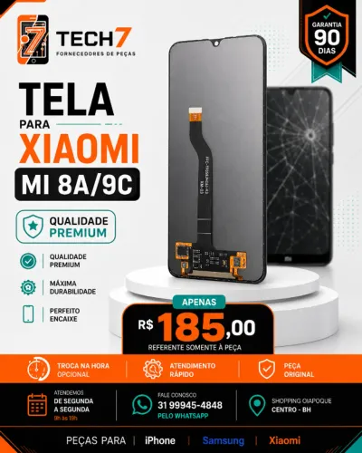 Tela Xiaomi Mi 8A-9C - Bom Custo-Beneficio com Garantia de 90 Dias