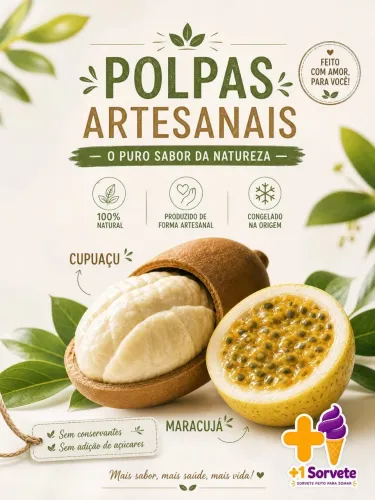 Polpas Artesanais 100% natural 