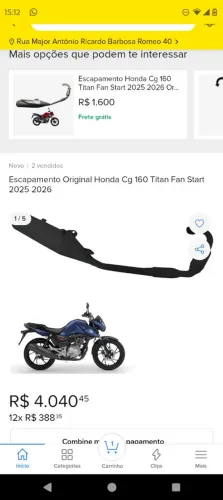 Escapamento Original 