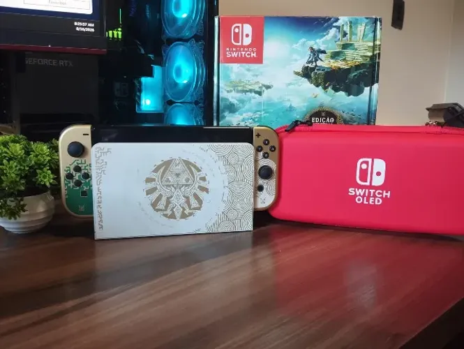 Nintendo Switch Oled DESBLOQUEADO | 64GB | Brinde Case