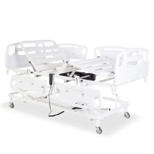 Cama Hospitalar Articulada Steel Motorizada Com Rodas E Grades