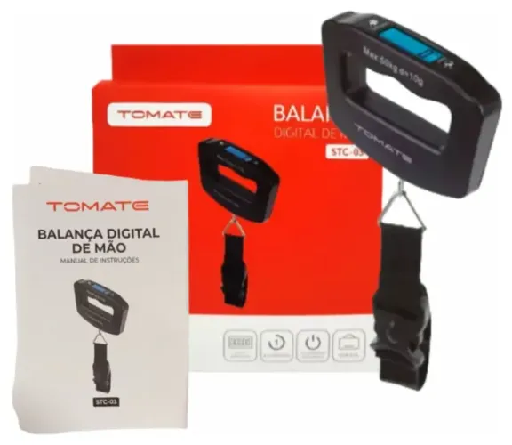 Balança De Mala Digital Ate 50kg Stc-03 Tomate Viagem Preto