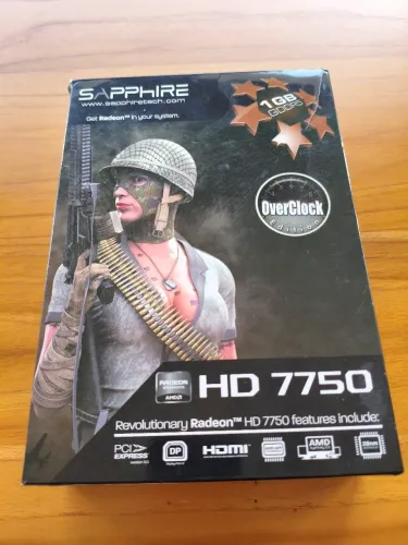  placa de víPlaca de vídeo Sapphire Radeon HD 7750 OverClock Edition
