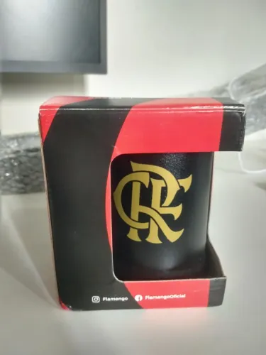 Caneca Térmica Gel Preta Oficial do Flamengo 400ml