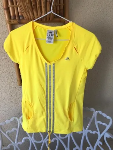 Camiseta de ginástica Adidas amarela - nova 