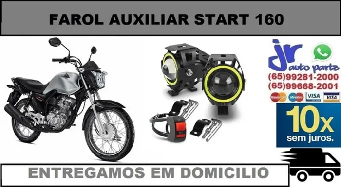 Par Farol Auxiliar Milha Honda CG Start 
