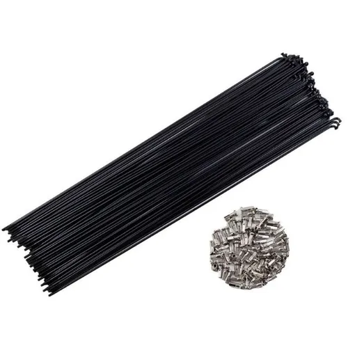 Conjunto 72 Raios de Bicicleta para Rodas Aro 29 Cor Preto com Niples Várias Medidas 8071