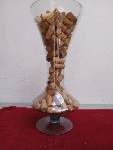Vidro com rolhas