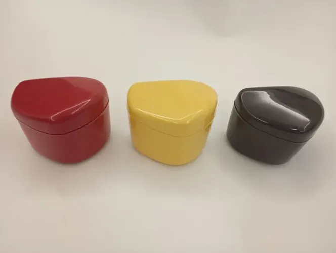 Kit 3 porta algodão cotonete de plástico 