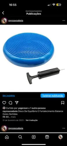 Disco De Equilíbrio E Fortalecimento Balance Cores Sortidas R$ 80