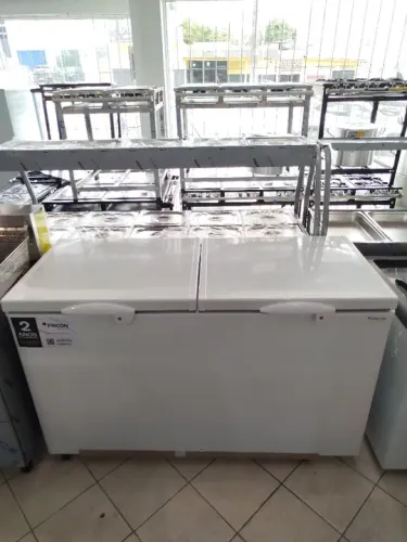 R1 Freezer conservador 503l 2 tampas sólidas Fricon
