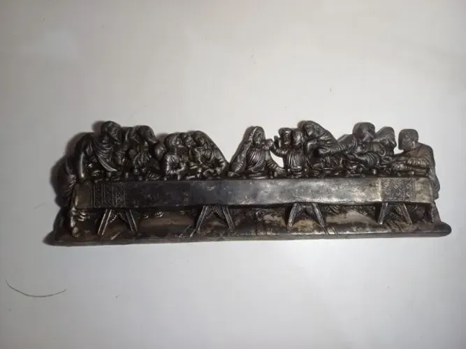 Placa a Ultima Ceia em estanho 38cm 