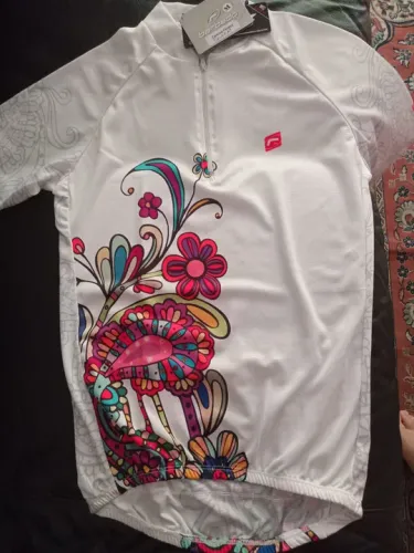 Camiseta Ciclismo Feminina - Flores